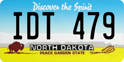 ND license plate IDT479