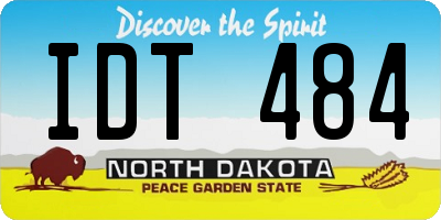 ND license plate IDT484