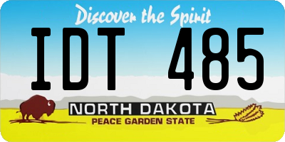 ND license plate IDT485