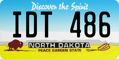 ND license plate IDT486