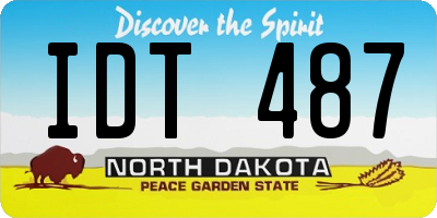 ND license plate IDT487