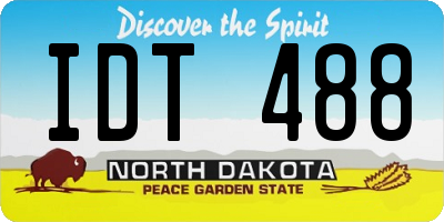 ND license plate IDT488
