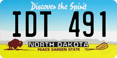 ND license plate IDT491