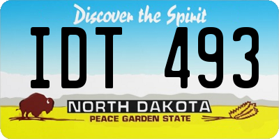 ND license plate IDT493
