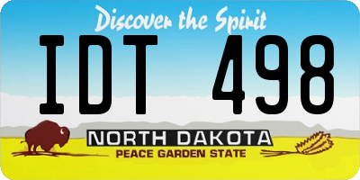 ND license plate IDT498