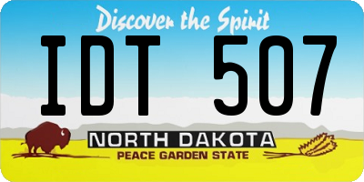 ND license plate IDT507