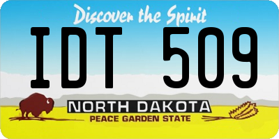 ND license plate IDT509