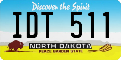 ND license plate IDT511