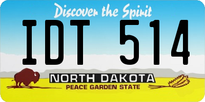 ND license plate IDT514