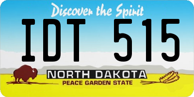 ND license plate IDT515