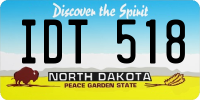 ND license plate IDT518