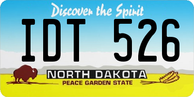 ND license plate IDT526