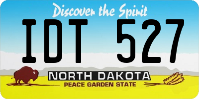 ND license plate IDT527