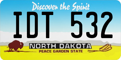 ND license plate IDT532
