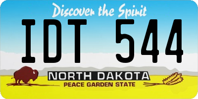 ND license plate IDT544