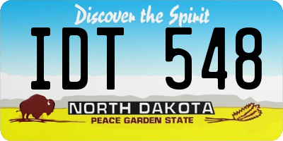 ND license plate IDT548