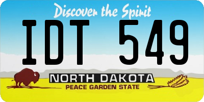 ND license plate IDT549