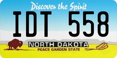 ND license plate IDT558