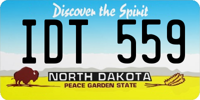 ND license plate IDT559