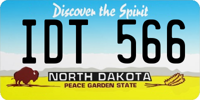 ND license plate IDT566