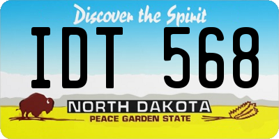 ND license plate IDT568