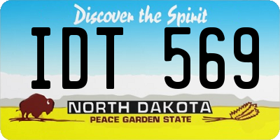 ND license plate IDT569