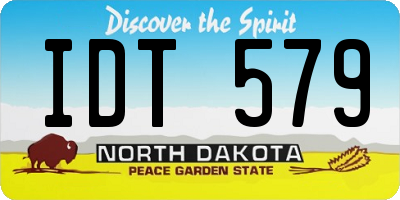 ND license plate IDT579