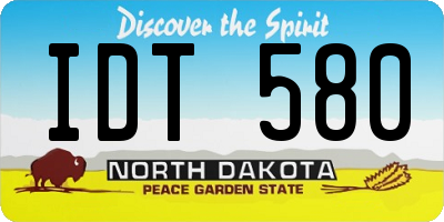 ND license plate IDT580