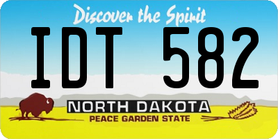 ND license plate IDT582