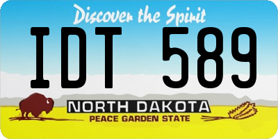 ND license plate IDT589