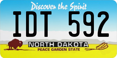 ND license plate IDT592