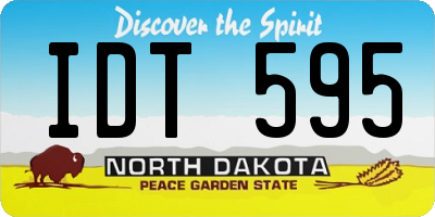 ND license plate IDT595