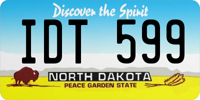 ND license plate IDT599