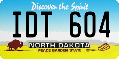 ND license plate IDT604