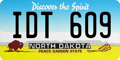 ND license plate IDT609