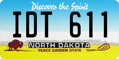 ND license plate IDT611