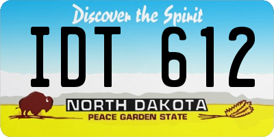 ND license plate IDT612