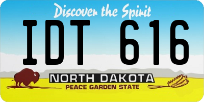 ND license plate IDT616