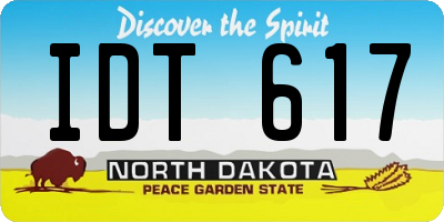 ND license plate IDT617
