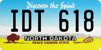 ND license plate IDT618
