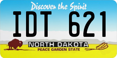ND license plate IDT621