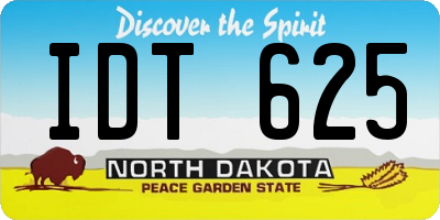 ND license plate IDT625