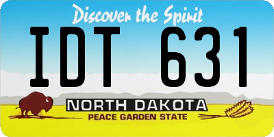 ND license plate IDT631