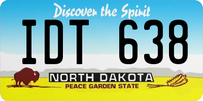ND license plate IDT638