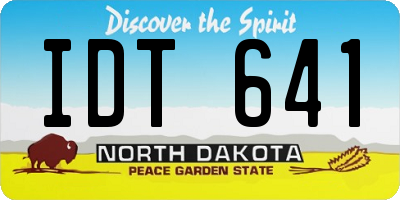 ND license plate IDT641