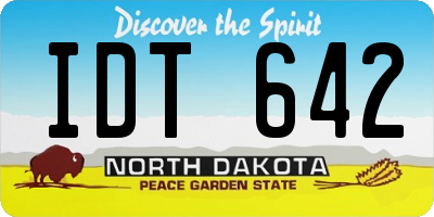 ND license plate IDT642