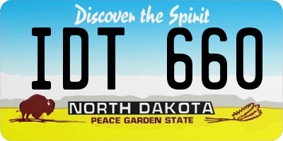 ND license plate IDT660