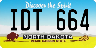 ND license plate IDT664