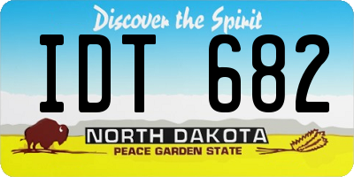 ND license plate IDT682