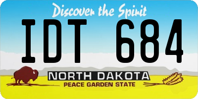ND license plate IDT684